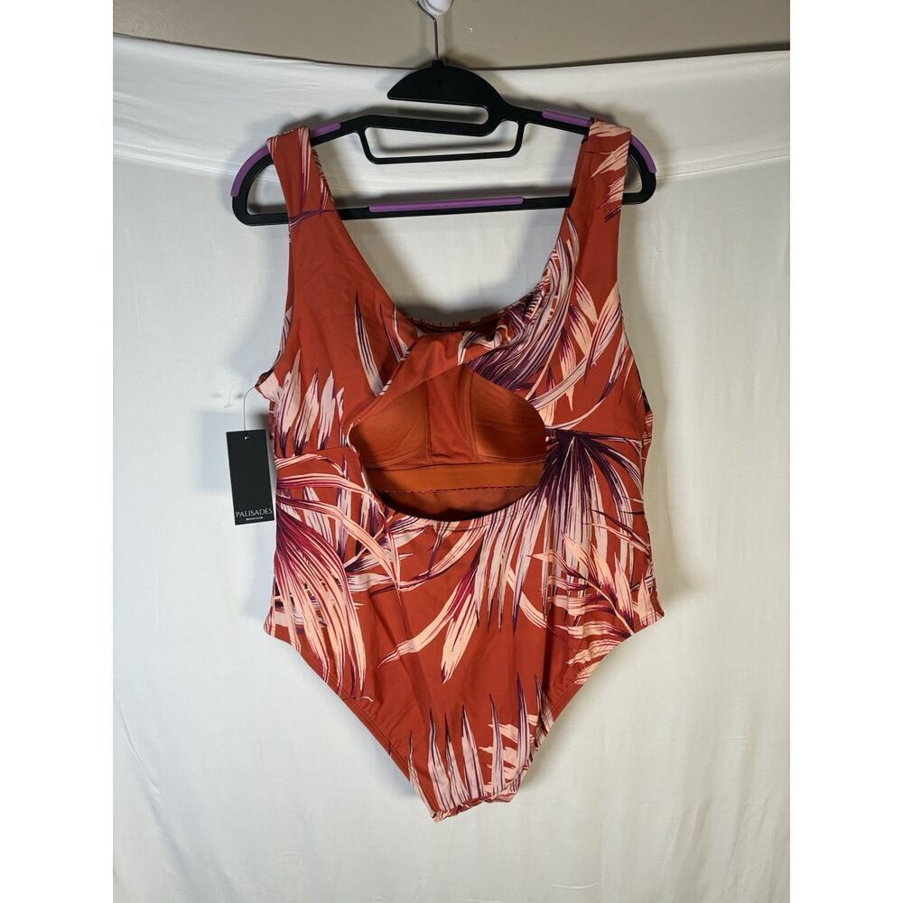 Woman's 18W Swimsuit Palisades Beach Club One Piece Floral Padded Open back - Picture 2 of 11